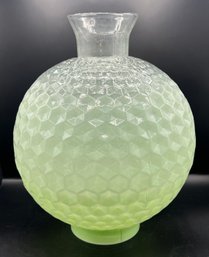 Ombre Green Round Textured Vase