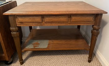 Solid Wood Two Tiered End Table