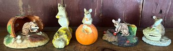 Robarts & Holland Studio Crafts Assorted Mice Figurines - 5 Pieces