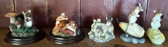 Richard Cooper & Co Gorham, Border Fine Arts & Holland Studio Crafts Mice Figurines - 5 Pieces