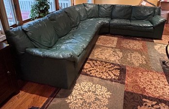 Green Leather Sectional