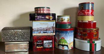 Assorted Tin Boxes - 15 Piece Lot