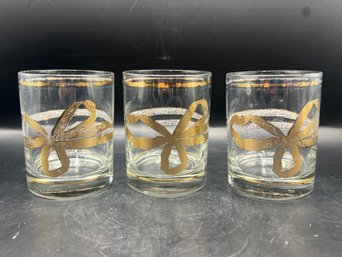 Culver 22kt Gold Ribbon Whiskey Glasses - 3 Pieces