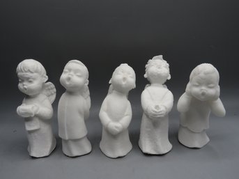 Angels, Ceramic, Hand Crafted In Italy -  Lot Of 5