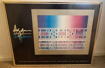Yaacov Agam Double Rainbow Blvd. New York Art Expo 1982 Promotion Poster Framed