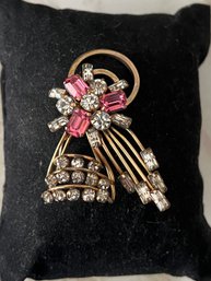 1/20 12K GF Rhinestone Brooch, 7.9 Grams