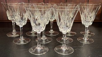 Crystal Wine Glasses - 11 Pieces