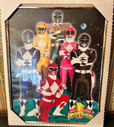 Mighty Morphin Power Rangers Original Rangers Framed Poster New In Box