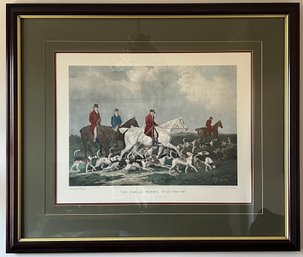 James Berenger The Earl Of Derbys Stag Hounds Signed Engraving Framed