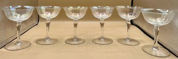 West Virginia Glass Specialty Champagne/Tall Sherbet Iridescent Luster Set Of 6