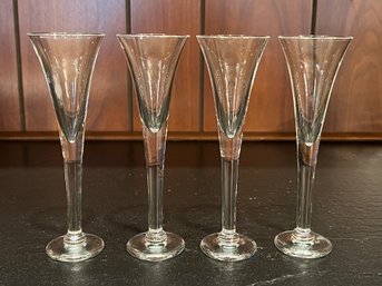 Crystal Flute Glasses - 4 Pieces