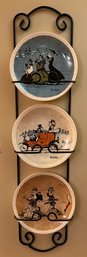 Newell Pottery Co. Norman Rockwell Collector Plates - 3 Pieces