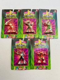 Power Rangers Mighty Morphin Collectible Figures 1993 New In Box, 5 Piece Lot