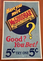 Mr. Goodbar Vintage Advertisement Style Tin Sign