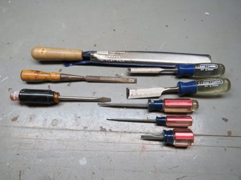 Screwdrivers, Chisels & Files - Assorted Lot Of 8