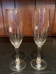 Crystal Champagne Glasses - 2 Pieces