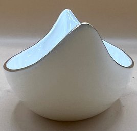 Lenox Weatherly Asymmetrical Serving Bowl With Gold Trim