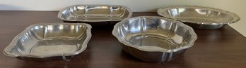 Stainless Steel Serving Bowls - 4 Pieces