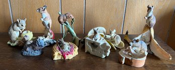 Border Fine Arts, Holland Craft Studio & Royal Doulton Classique Assorted Mice Figurines - 9 Pieces