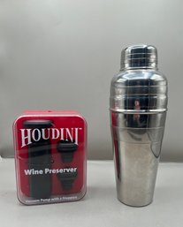 Houdini Wine Preserver & Grey Goose Mixer - 2 Piece Lot