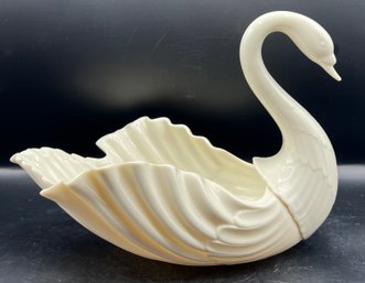 Lenox Ivory Porcelain Swan Centerpiece Bowl