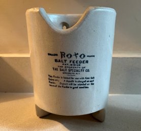 Antique Stoneware Roto Salt Feeder For Livestock