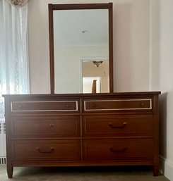 Basset Furniture 6 Drawer Dresser With Removable Mirror