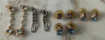 Assorted Costume Earrings, 5 Pairs