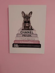 Stupell Industries French Bulldog Fashion Apparel Bookstack Tom Ford Print