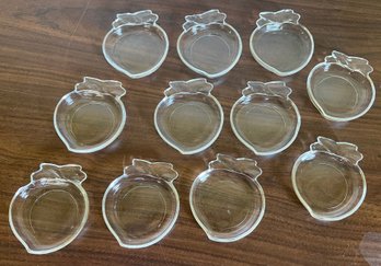 Peach Shaped Glass Coasters - 11 Pieces