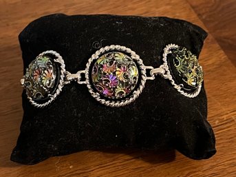 Vintage Sarah Coventry Northern Lights Iridescent Cabochons Bracelet