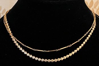 Gold Toned Necklaces - 2 Pieces
