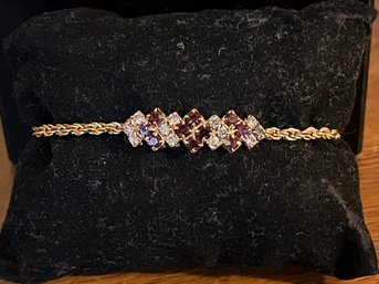 Vintage Faux Gold & Ruby Bracelet
