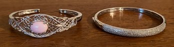 Sterling Silver Bangle Bracelets - 2 Pieces