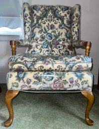 French Provincial Style Floral Chair Upholstered