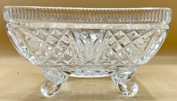 Diamond Point Clear Glass Cut Square Candy Dish