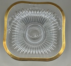 Mikasa Large Golden Meridian Crystal Centerpiece Bowl