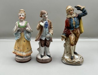 Occupied Japan Bisque Figurines, Lot Of 3