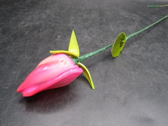 Glass Long Stem Rose Decor