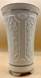 Lenox Art Deco Styled Vase Features Elegant Panels Feet 24K Gold Trim