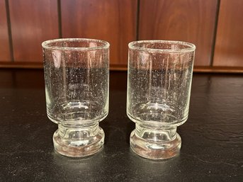 Mid Century Footed Glasses - 2 Pieces