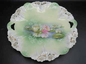 R.S. Prussia Floral Handled Plate