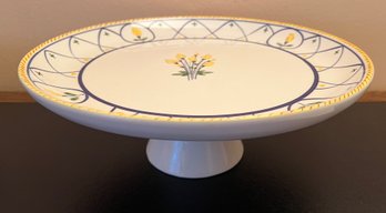 Yellow Flower Cake Dish Stand