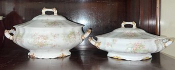 Limoges France Fine China Soup Tureens With Lids- 2 Pieces