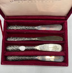 Vintage American Silversmiths Collection By Godinger, Butter Knives, Set Of 4