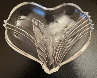 Mikasa Crystal Heart Shaped Candy Dish