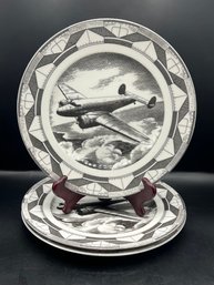 222 Fifth Slice Of Life Amelia's Plane 10.5' Plates - 3 Pieces