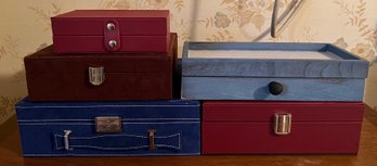Jewelry Boxes Assorted Lot Of 5 Pieces