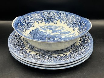 Royal Tudor Ware Bowl & Dishes - 4 Pieces
