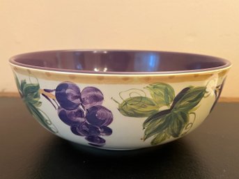 Tabletops Unlimited Grape Design Plastic Serving Bowl